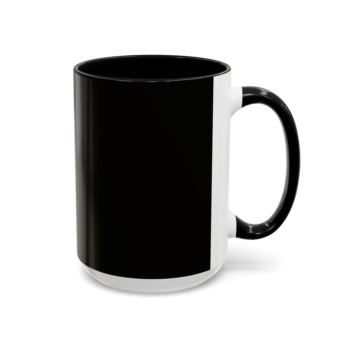 Black Accent Coffee Mug — "Abafamilystore: Faith • Family • Purpose" Gold Logo
