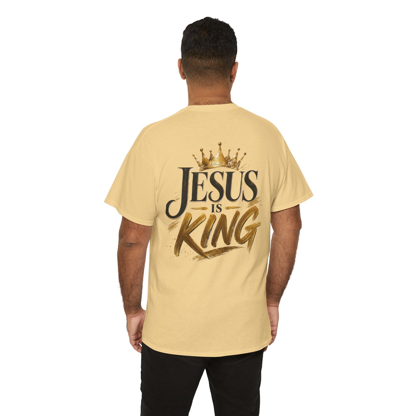 Jesus is King T-Shirt — Gold Crown Christian Tee