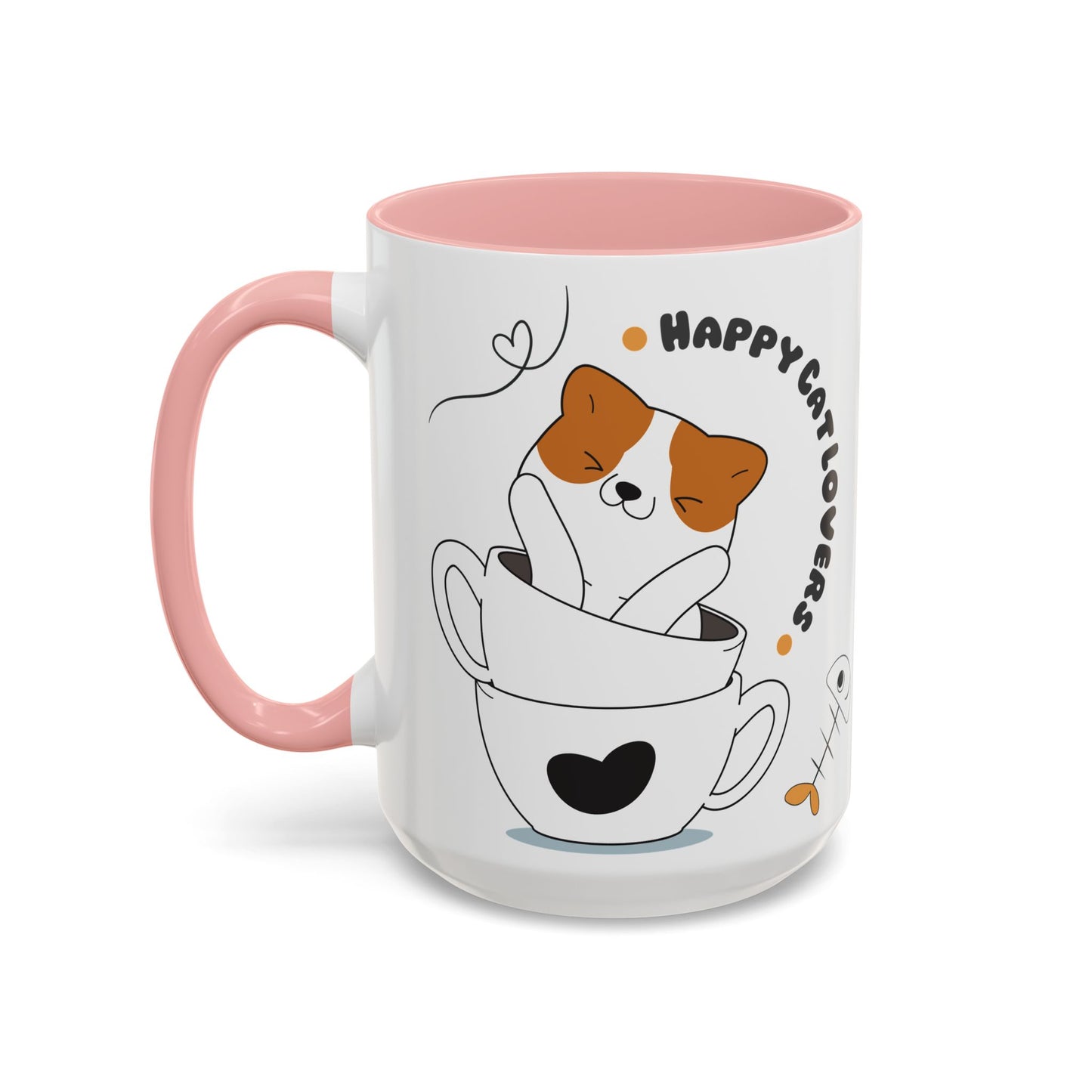 Whimsical Cat Lovers Coffee Mug | Cute Cat Decor, Gift for Pet Owners, Fun Design, Coffee Lover's Gift, Black Accent Mug