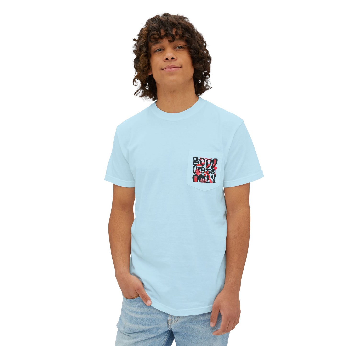 Good Vibes Pocket T-Shirt - Positive Vibes Apparel | ABAFAMILYSTORE