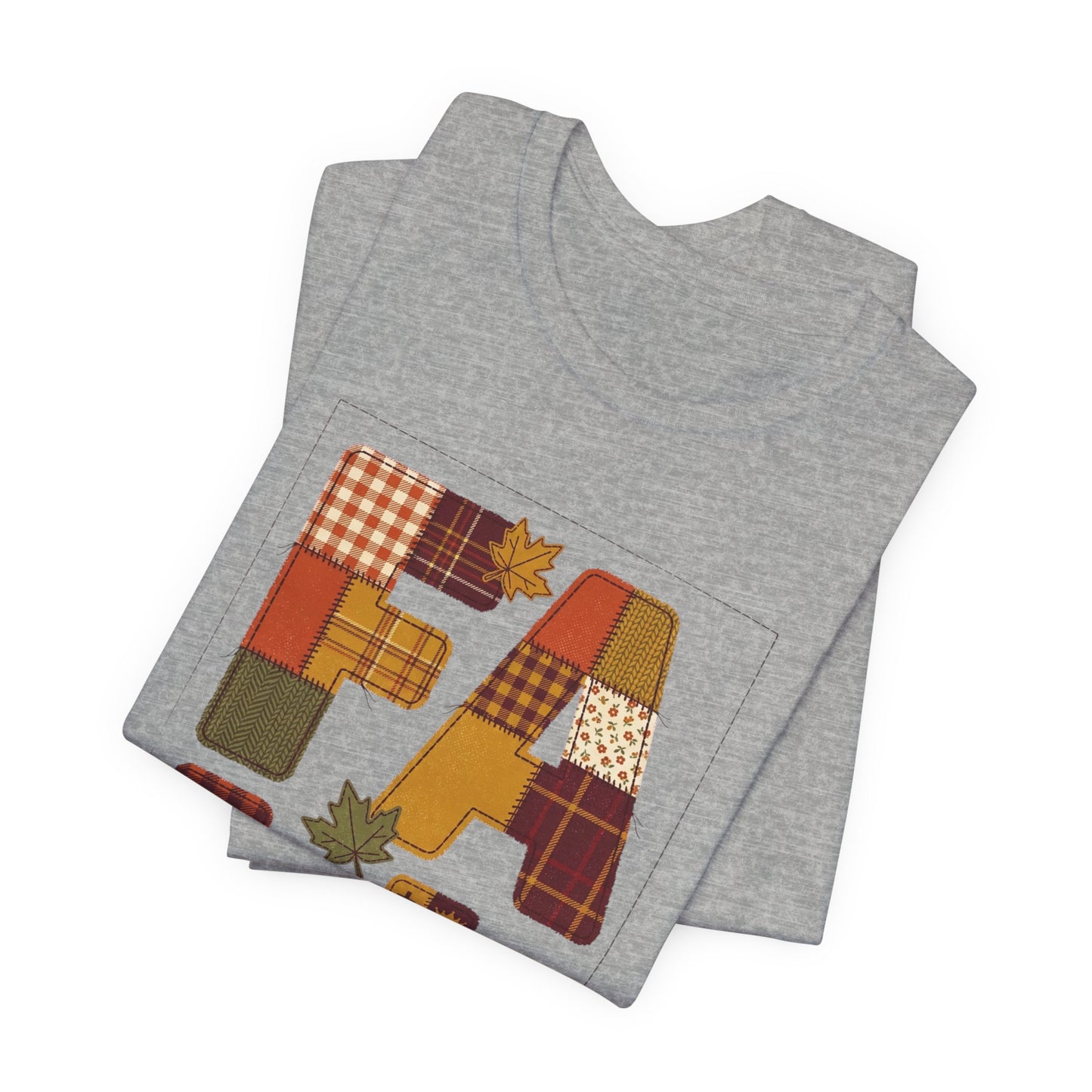 Fall Patchwork "Fall for Jesus" Tee | Thanksgiving, Autumn Leaves