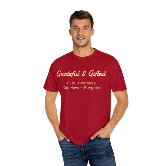 Grateful & Gifted T-Shirt | Perfect for Gratitude Celebrations, Thoughtful Gifts, Everyday Casual Wear, & Unisex Style