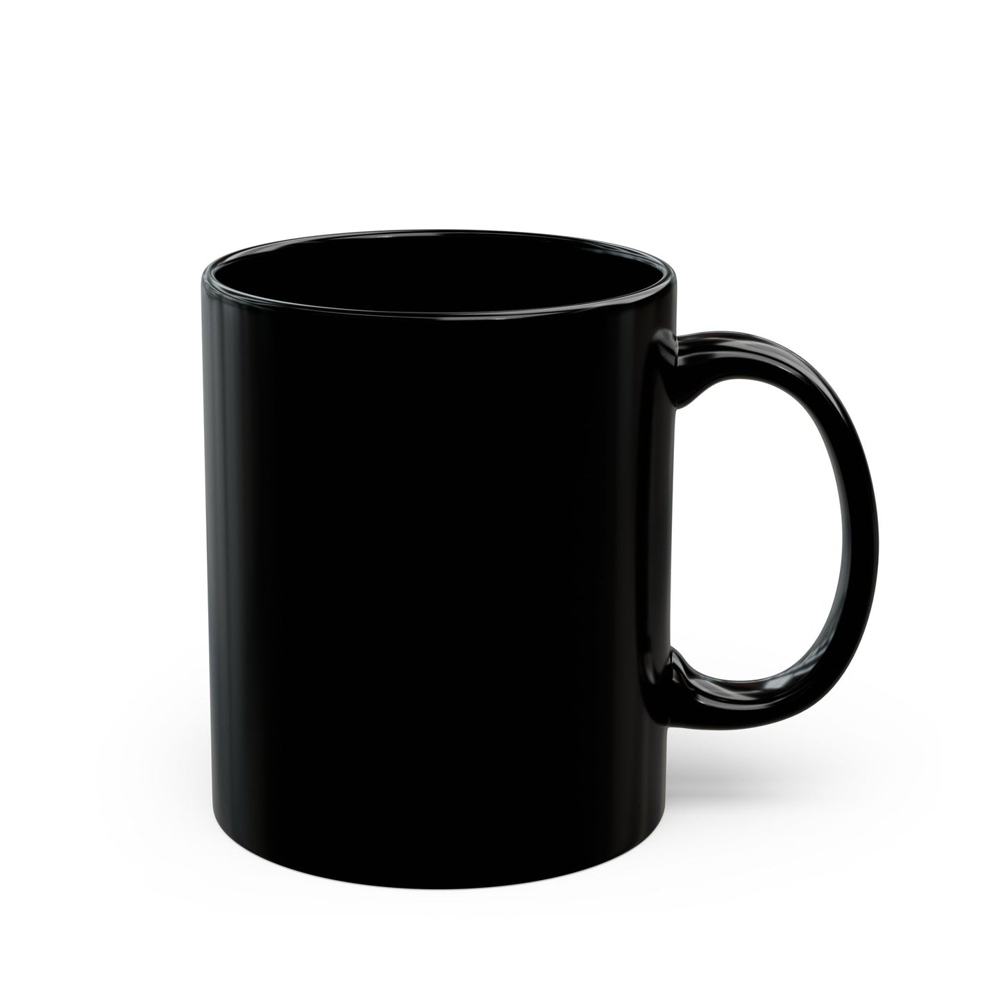 Love God Nuff Yellow Type Mug — Bold Black Coffee Mug (11oz & 15oz)