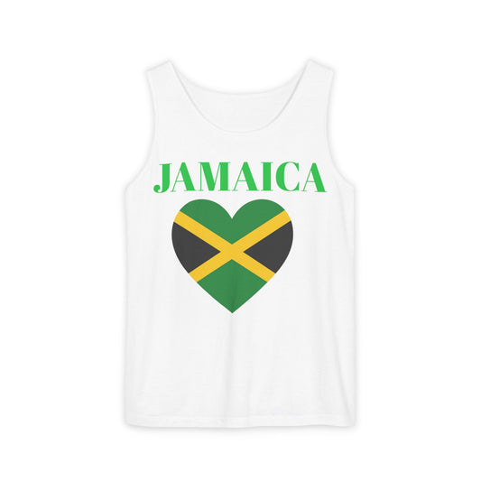 Jamaica Heart Unisex Tank Top, Casual Summer Shirt, Travel Souvenir, Beach Wear, Festival Apparel, Gift for Him or Her