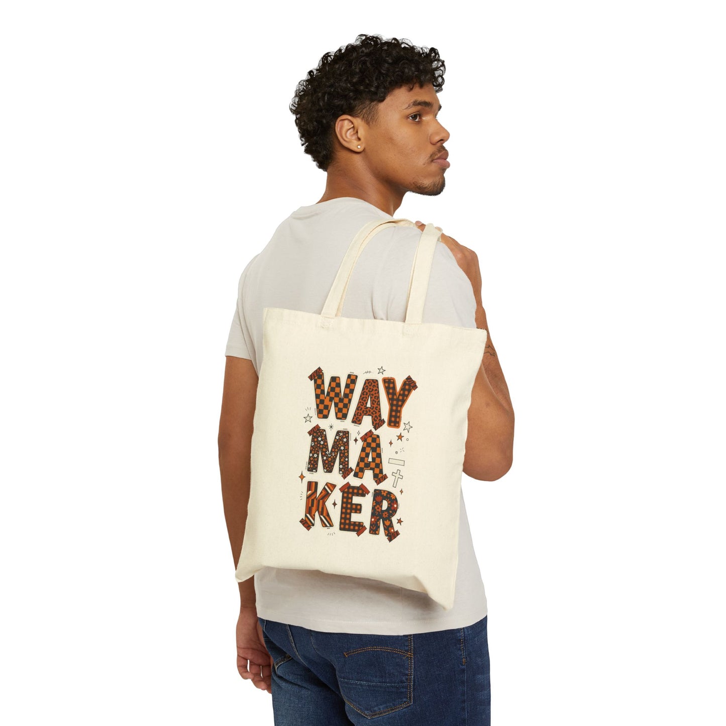 Waymaker Tote Bag | Christian faith tote, Scripture art, playful mixed-font devotional