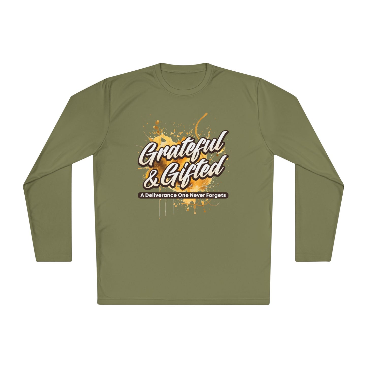 Grateful & Gifted Long Sleeve Tee | Inspirational Gift, Unisex Shirt, Perfect for Celebrations, Casual Wear, Thoughtful Present