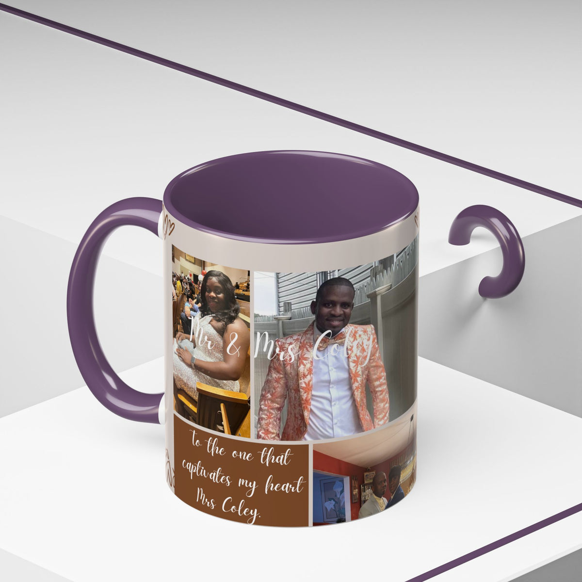 Personalized Photo Collage Coffee Mug – “To the One That Captures My Heart”