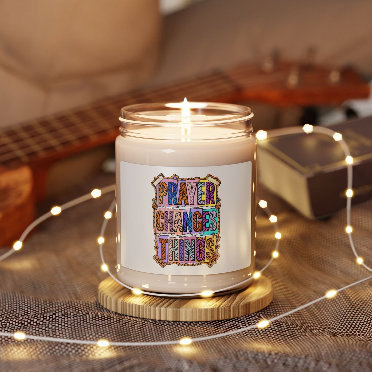 Prayer Changes Things Candle | Christian Faith, Colorful Scripture Soy Jar