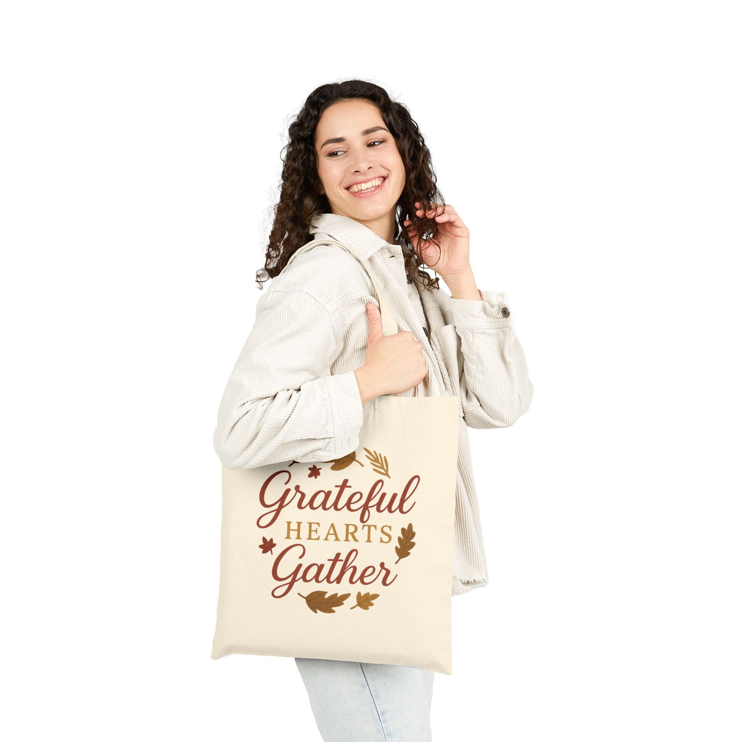 Grateful Hearts Gather Tote Bag