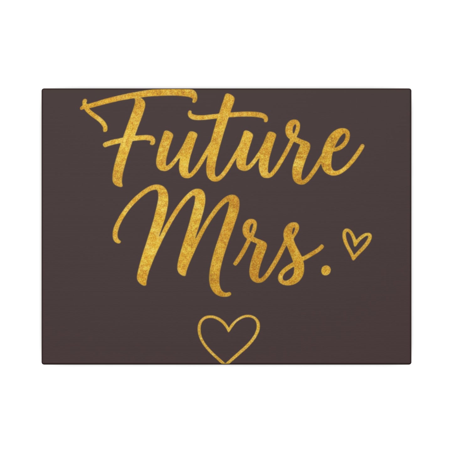 Future Mrs. Canvas Wall Art — Gold Script Bridal Shower & Bachelorette Decoration