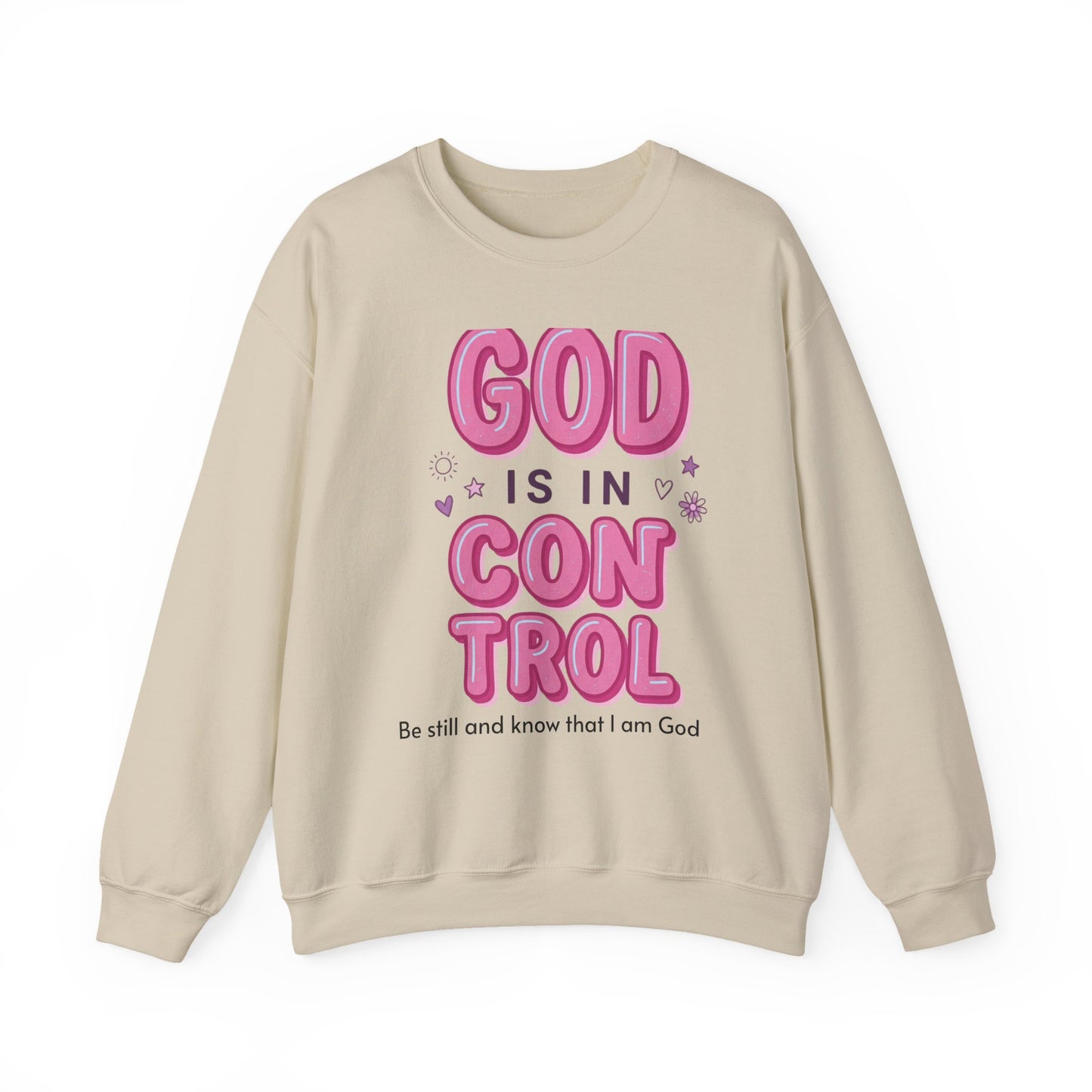 God Is In Control sweatshirt | Christian rainbow faith pullover