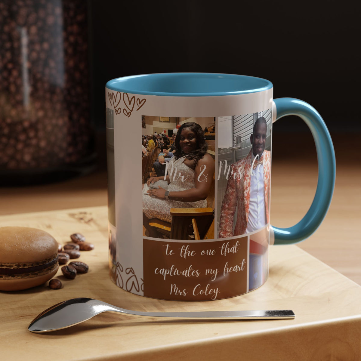 Personalized Photo Collage Coffee Mug – “To the One That Captures My Heart”