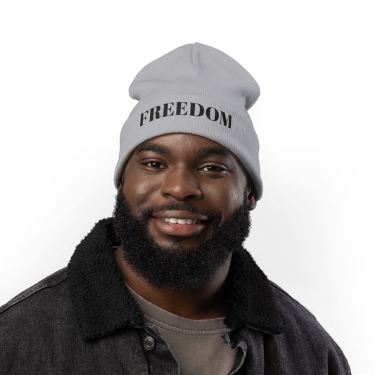 Freedom Knit Beanie | Cozy Embroidered Winter Hat, Gift for Him/Her, Casual Style, Outdoor Activities, Cool Weather Accessory