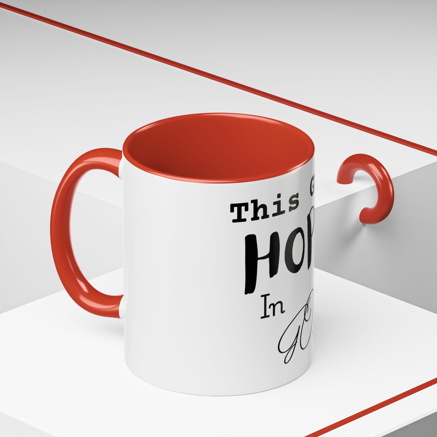 Inspirational Accent Coffee Mug - 'This Girl Hopes in God'