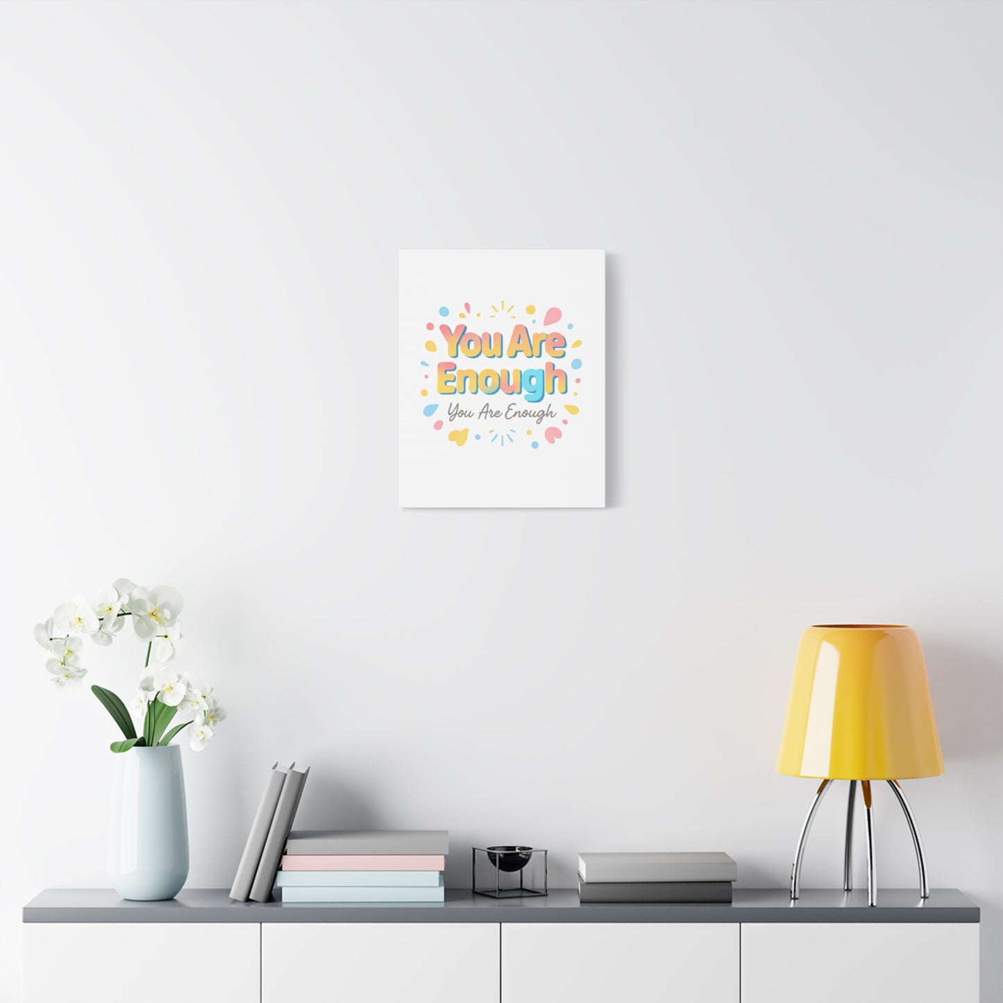 You Are Enough Canvas Wall Art — Inspirational Motivational Home Decor