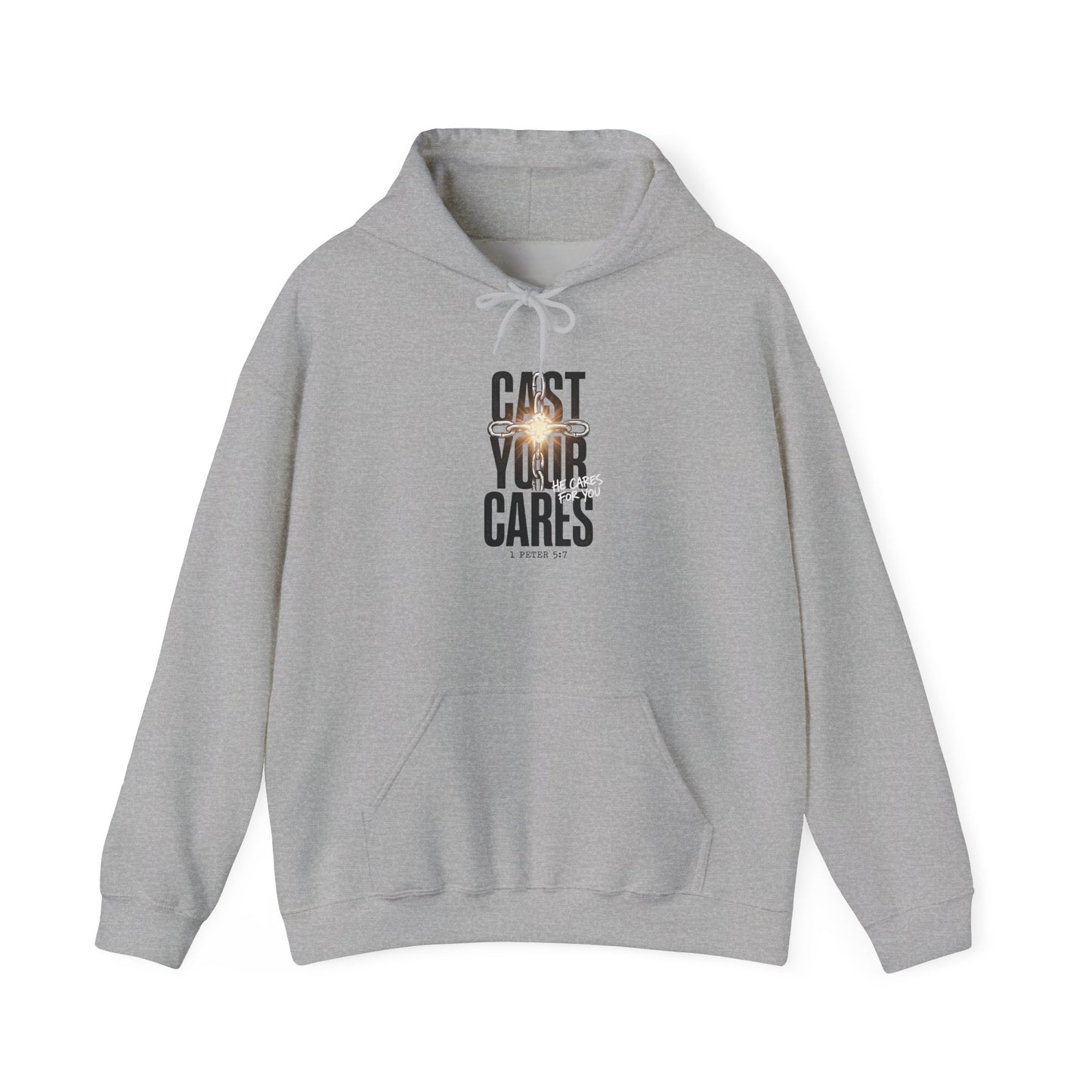 Cast Your Cares Hoodie | Christian streetwear, scripture tee style