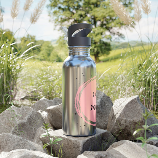 Inspirational Stainless Steel Water Bottle - 20oz "I Am Brave"