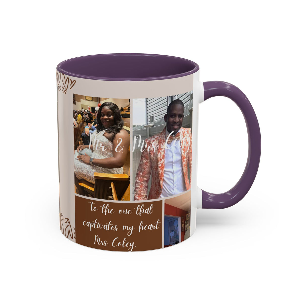 Personalized Photo Collage Coffee Mug – “To the One That Captures My Heart”