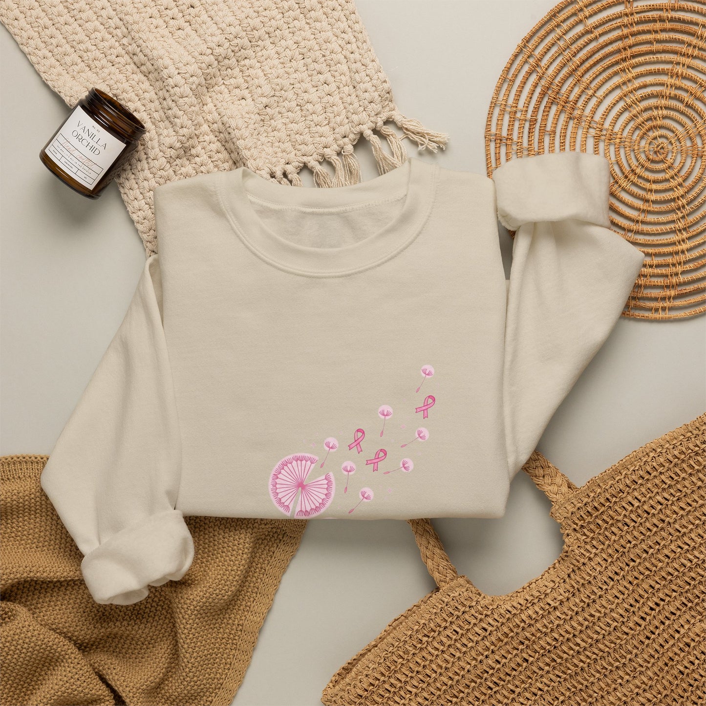 Let Hope Fly pink ribbon Sweatshirt | Breast Cancer Awareness