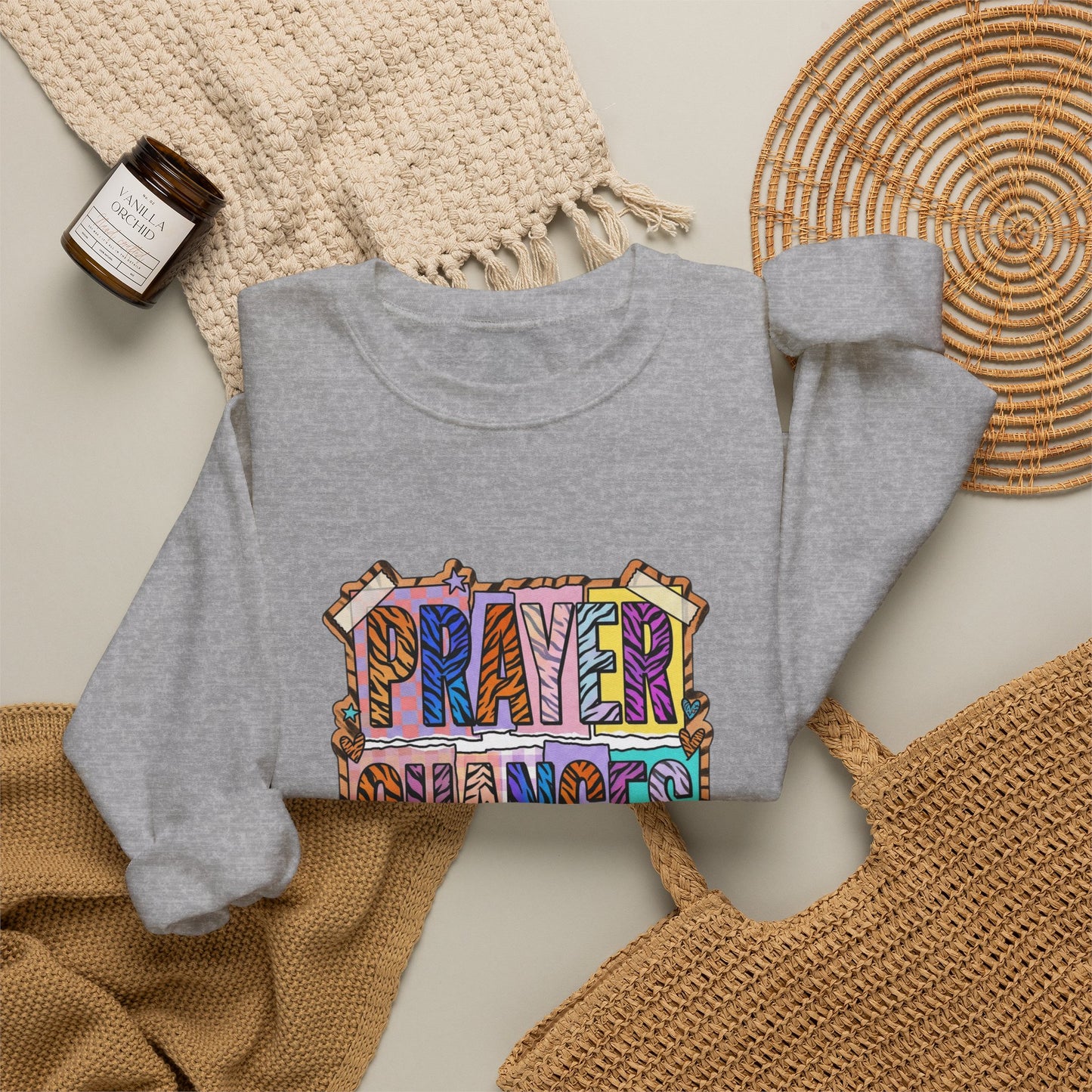 Prayer Changes Things Sweatshirt | Christian rainbow scripture, mixed-font faith