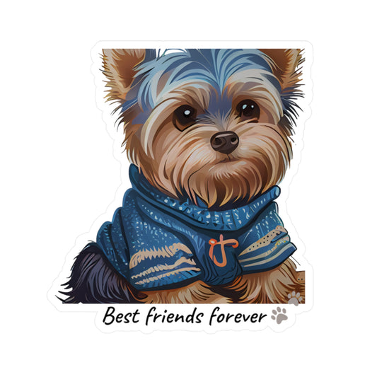 Cute Dog Vinyl Kiss-Cut Stickers - Best Friends Forever