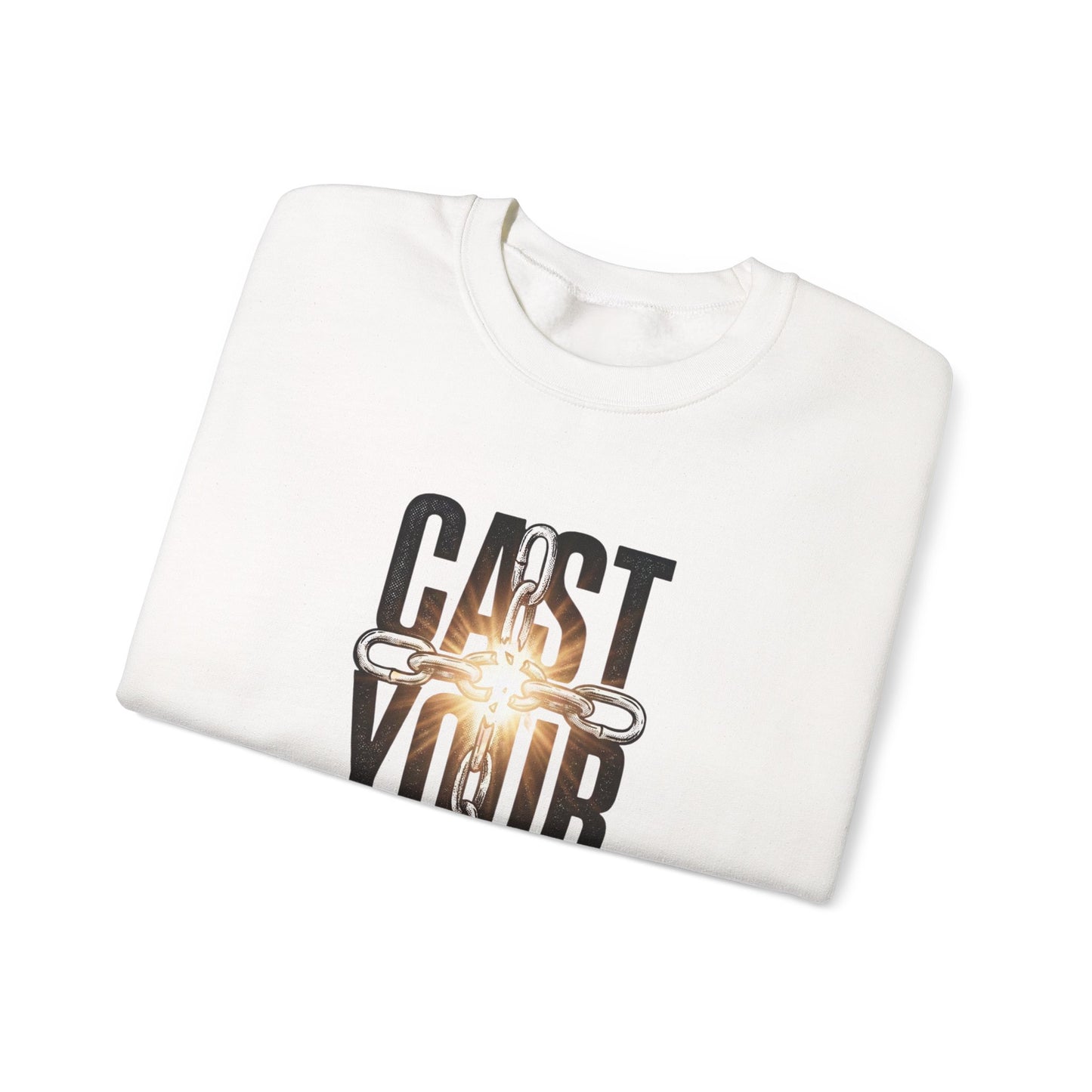 Cast Your Cares Crewneck Sweatshirt | Christian Streetwear, Scripture Graphic