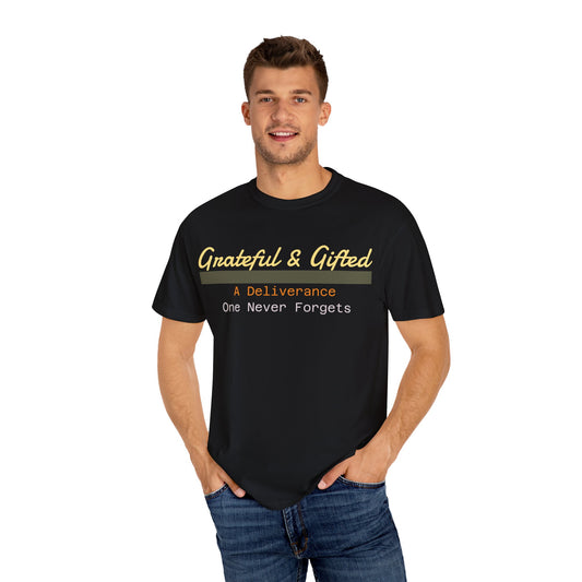 Grateful & Gifted T-Shirt | Perfect for Gratitude Celebrations, Thoughtful Gifts, Everyday Casual Wear, & Unisex Style