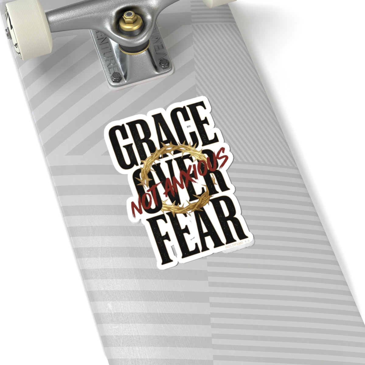 Grace Not Anxious Sticker | Christian Streetwear, Scripture, Thorn Crown