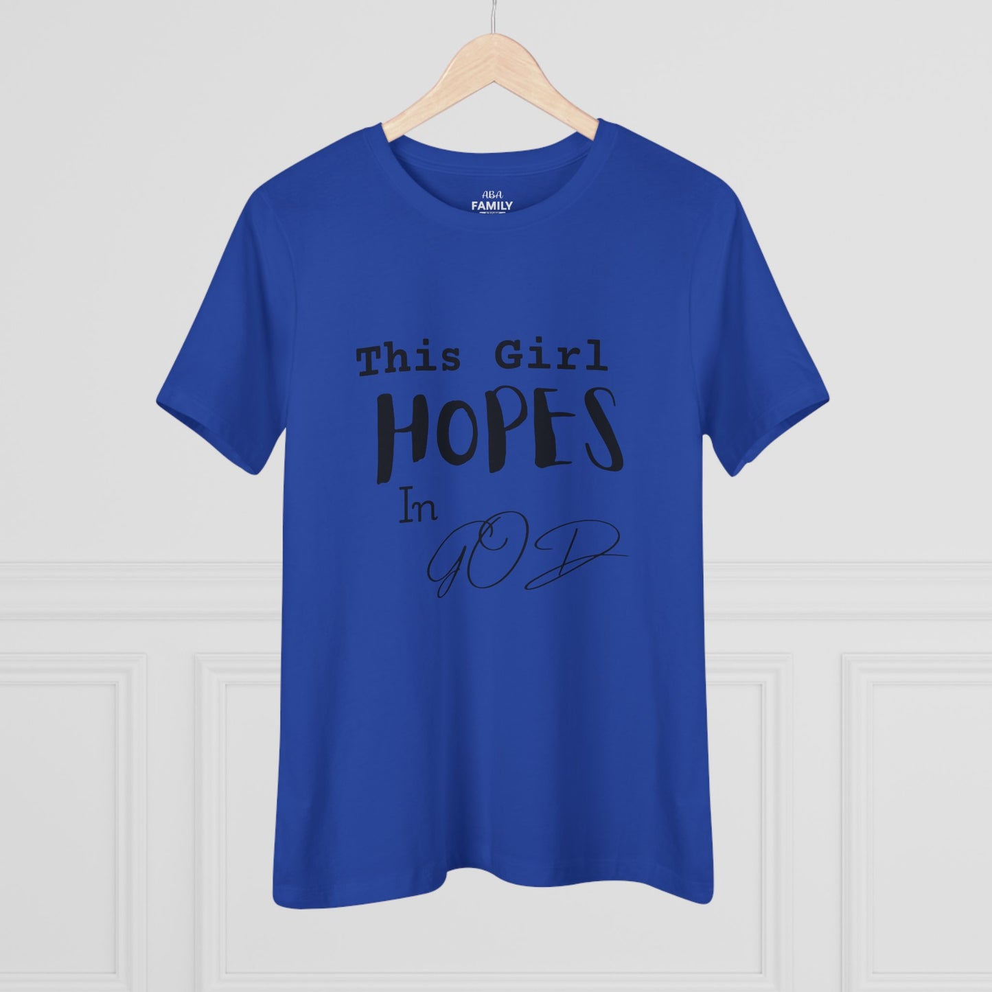 Hope in God Women's Tee, Christian Faith T-Shirt