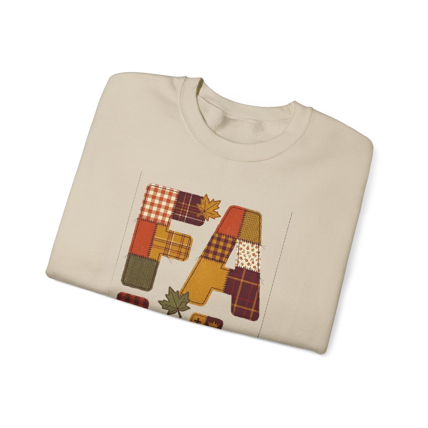 Fall Patchwork "Fae for Jesus" Crewneck Sweatshirt | Thanksgiving Harvest