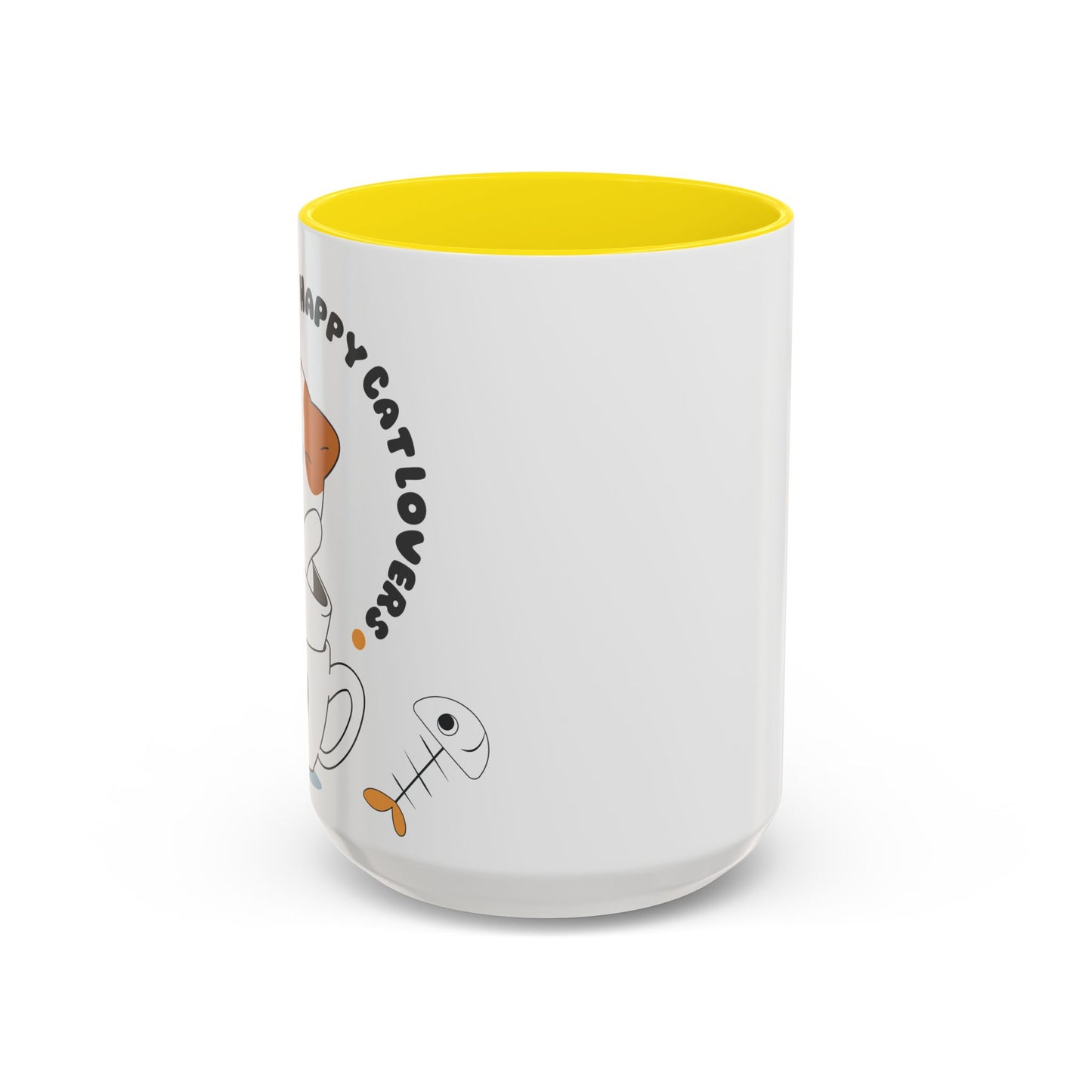 Whimsical Cat Lovers Coffee Mug | Cute Cat Decor, Gift for Pet Owners, Fun Design, Coffee Lover's Gift, Black Accent Mug