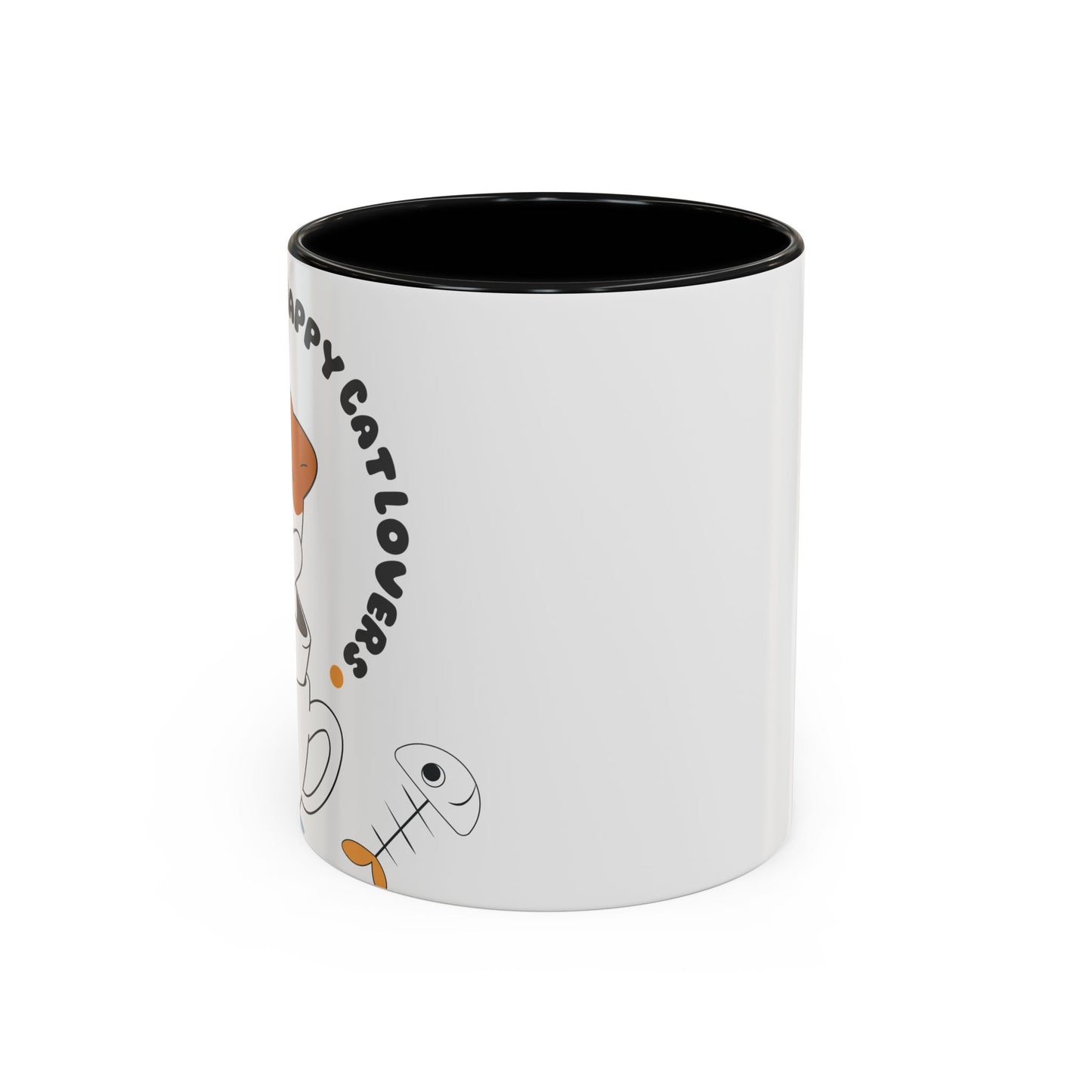 Whimsical Cat Lovers Coffee Mug | Cute Cat Decor, Gift for Pet Owners, Fun Design, Coffee Lover's Gift, Black Accent Mug