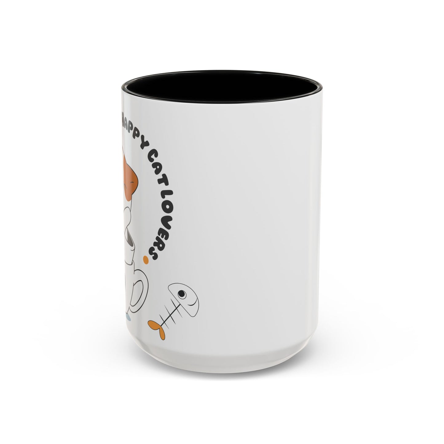 Whimsical Cat Lovers Coffee Mug | Cute Cat Decor, Gift for Pet Owners, Fun Design, Coffee Lover's Gift, Black Accent Mug