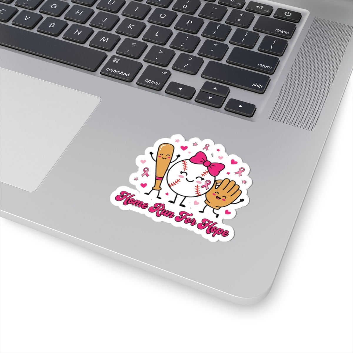 Home Run For Hope Sticker | Breast Cancer Awareness, Pink Ribbon Baseball