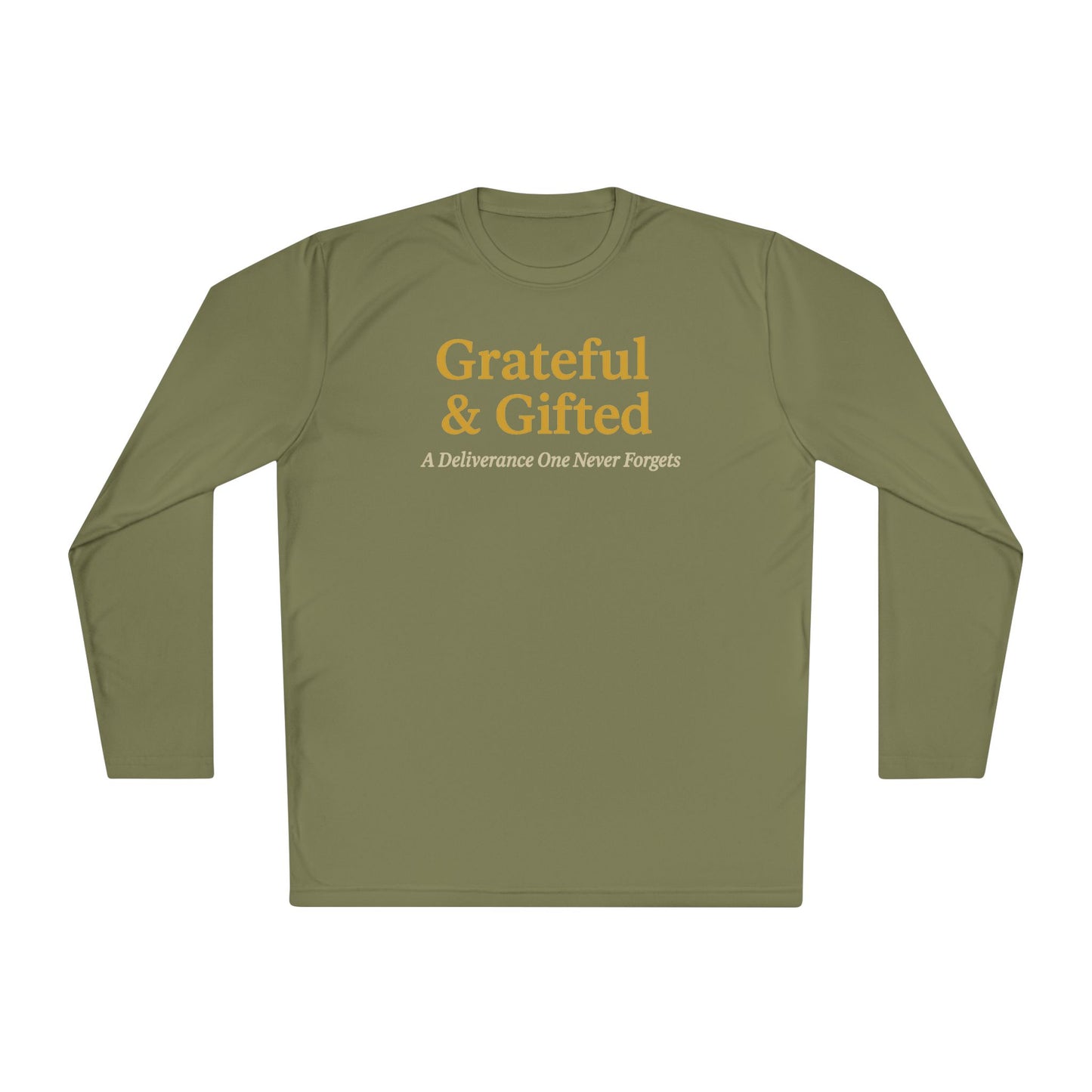 Grateful & Gifted Long Sleeve Tee | Inspirational Gift, Unisex Shirt, Perfect for Celebrations, Casual Wear, Thoughtful Present