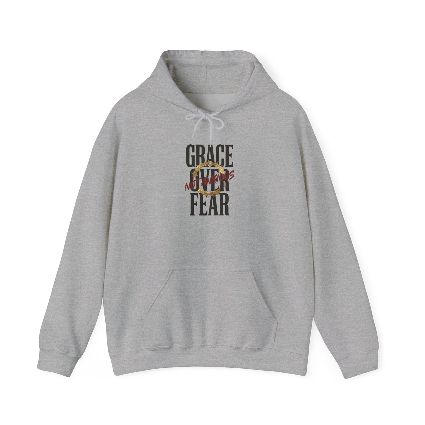 Grace Over Fear Hoodie | Christian Streetwear, Distressed Scripture Style
