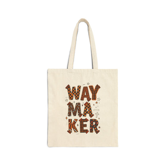Waymaker Tote Bag | Christian faith tote, Scripture art, playful mixed-font devotional