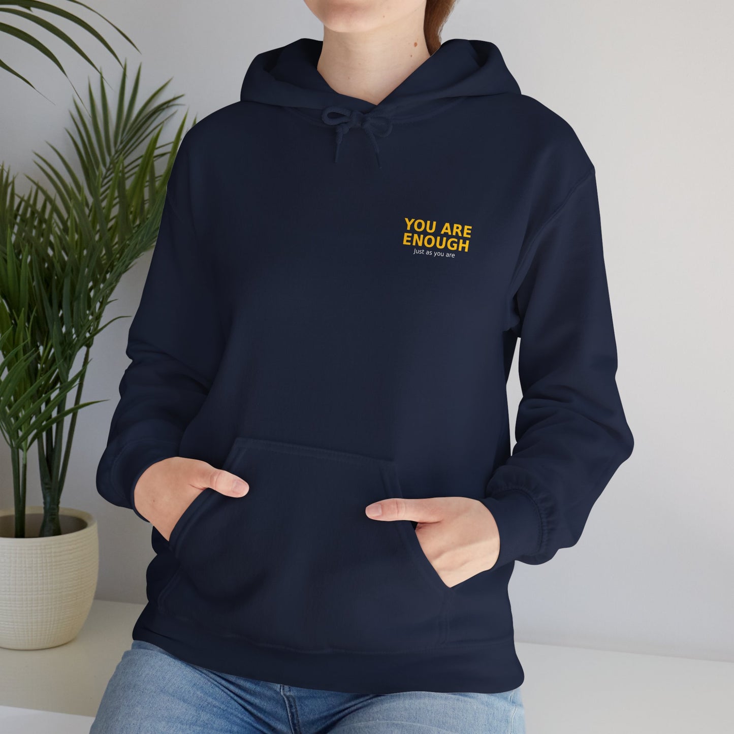 You Are Enough Hoodie — Positive Pastel Self-Love Sweatshirt