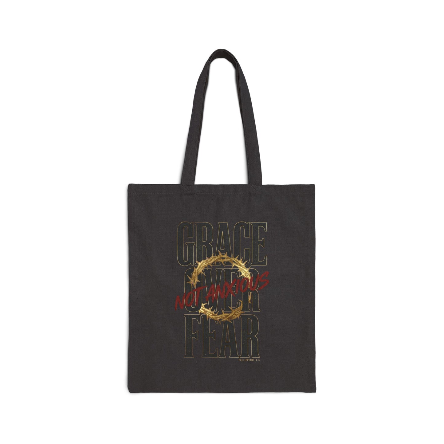 Grace Over Fear Tote | Christian Streetwear, Scripture Typography