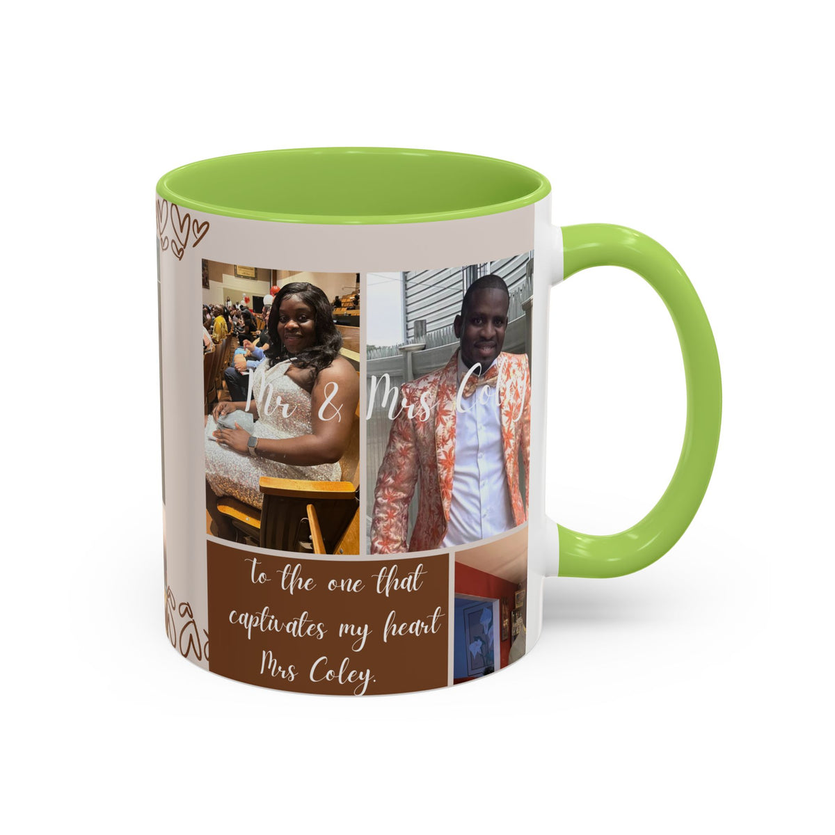Personalized Photo Collage Coffee Mug – “To the One That Captures My Heart”