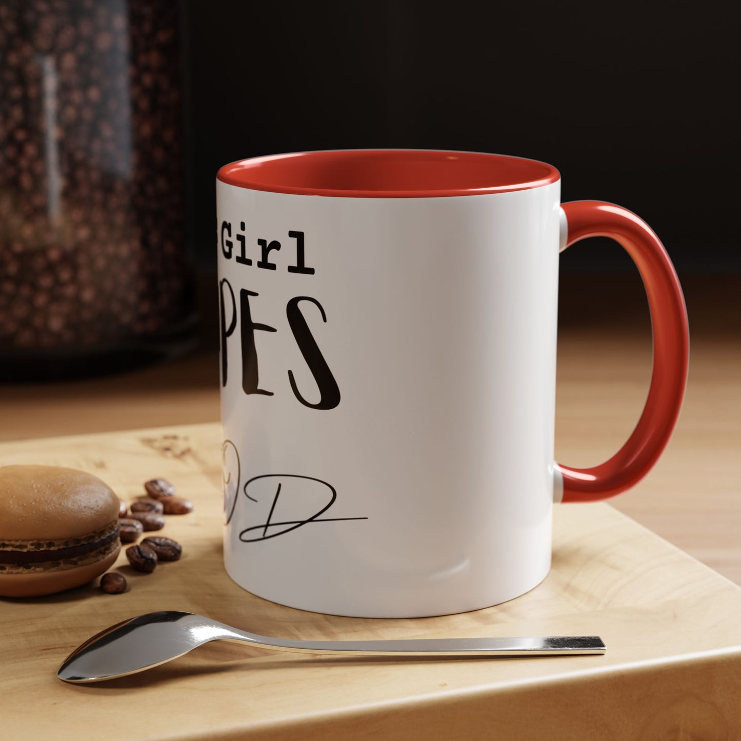 Inspirational Accent Coffee Mug - 'This Girl Hopes in God'