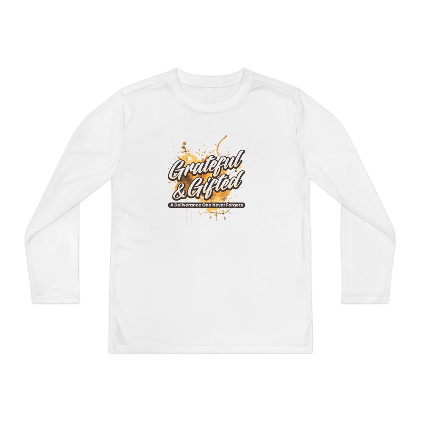 Youth Long Sleeve Tee — "Grateful & Gifted" Inspirational Kids Shirt
