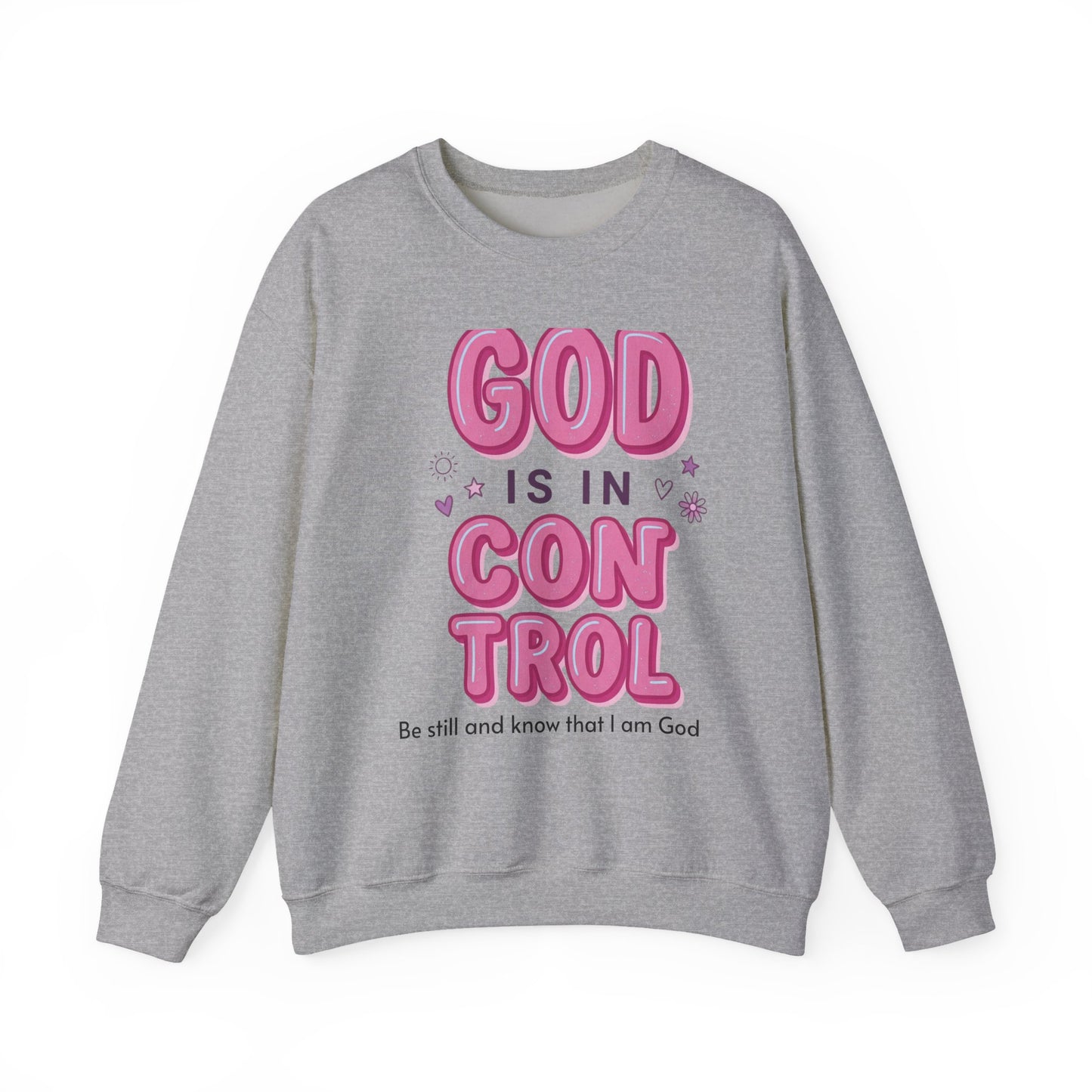 God Is In Control sweatshirt | Christian rainbow faith pullover
