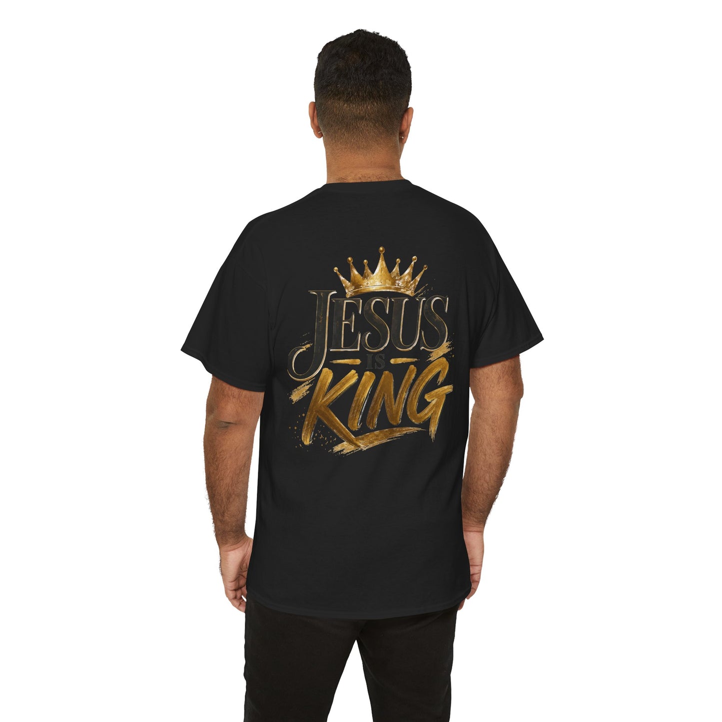 Jesus is King T-Shirt — Gold Crown Christian Tee