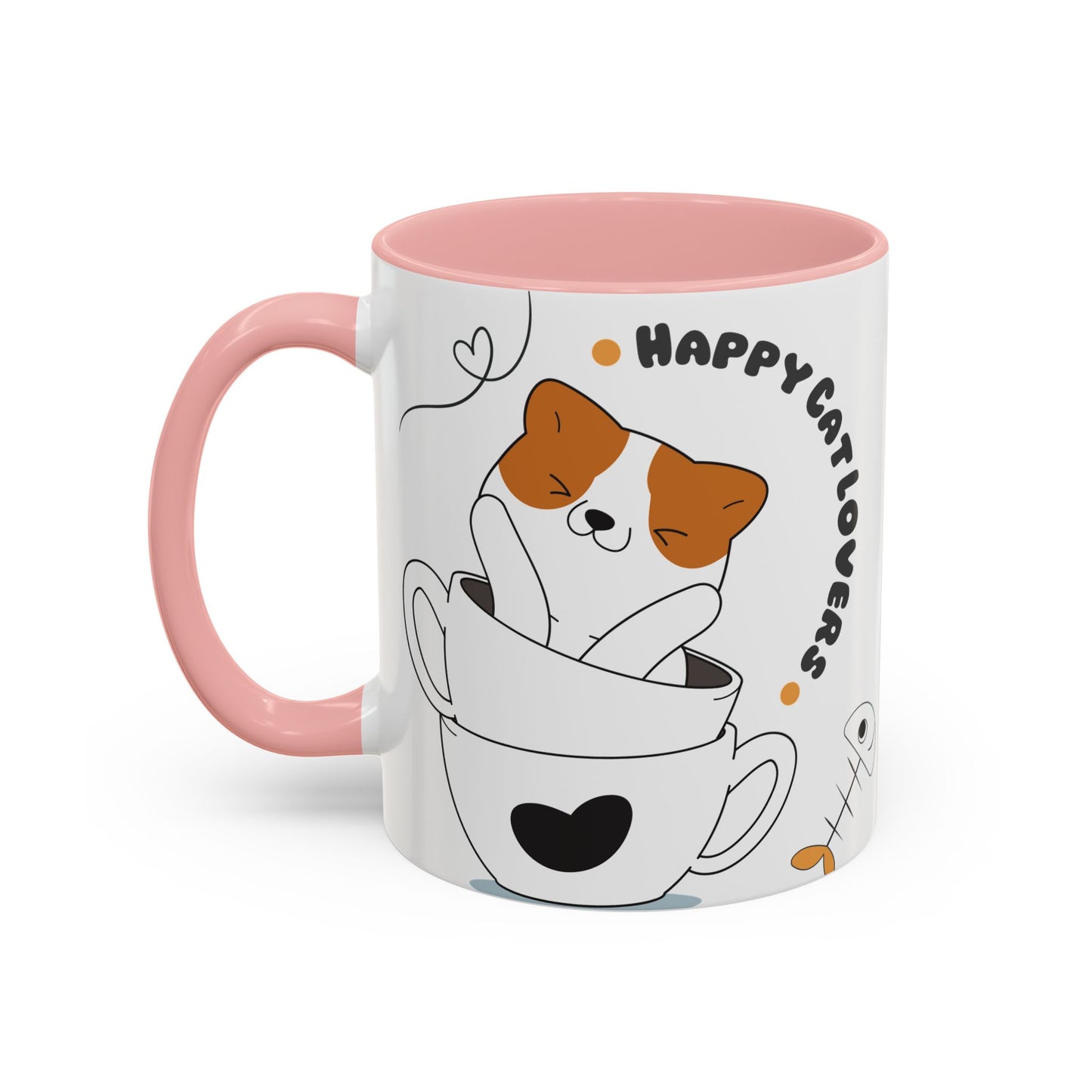 Whimsical Cat Lovers Coffee Mug | Cute Cat Decor, Gift for Pet Owners, Fun Design, Coffee Lover's Gift, Black Accent Mug