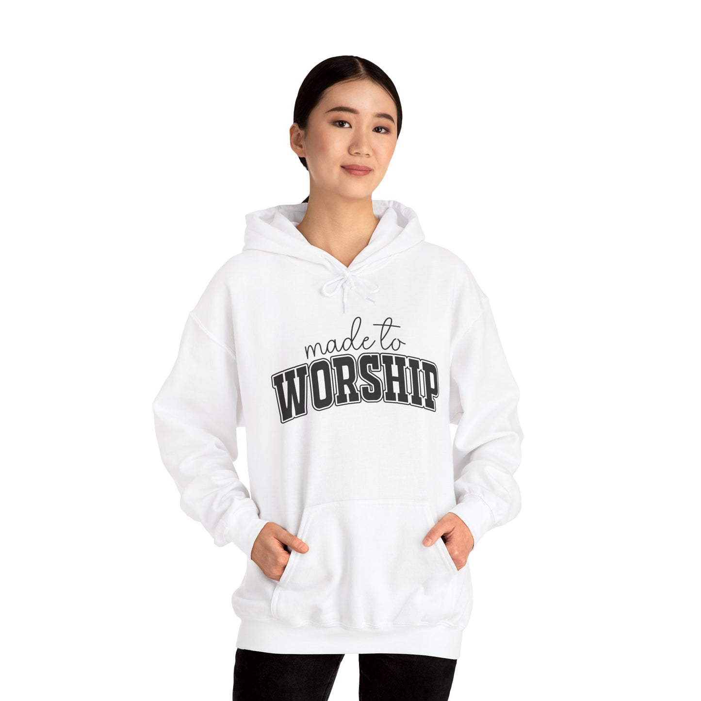 Christian Graphic Hoodie - 'Made to Worship' Pullover