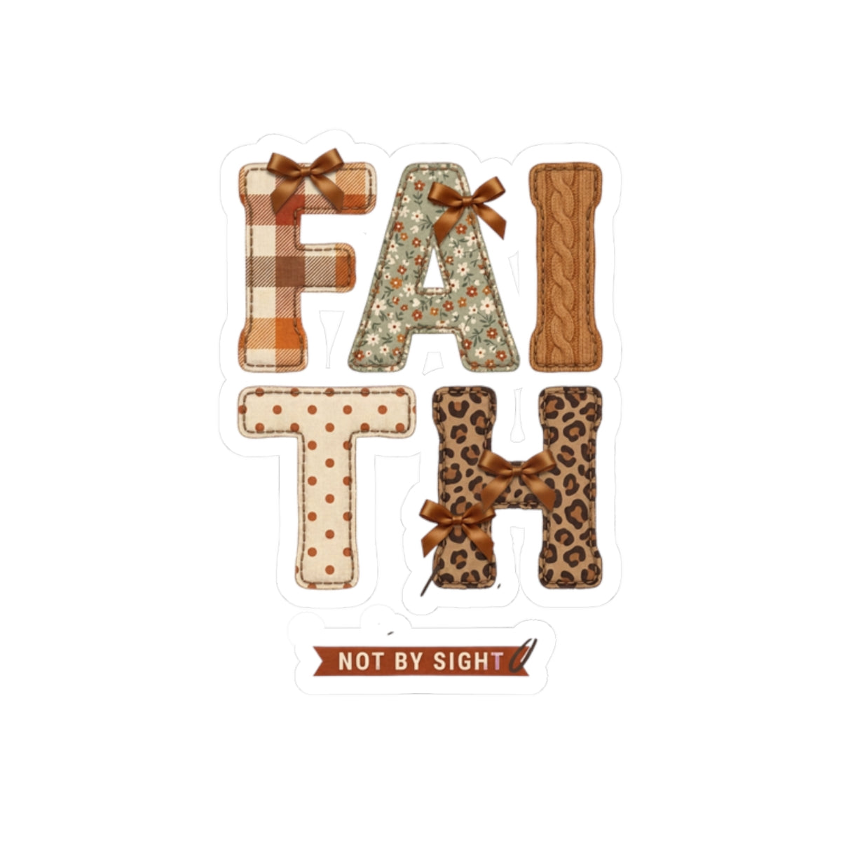 Faith Fall Lettering Kiss-Cut Stickers | Christian Autumn, Scripture Accent