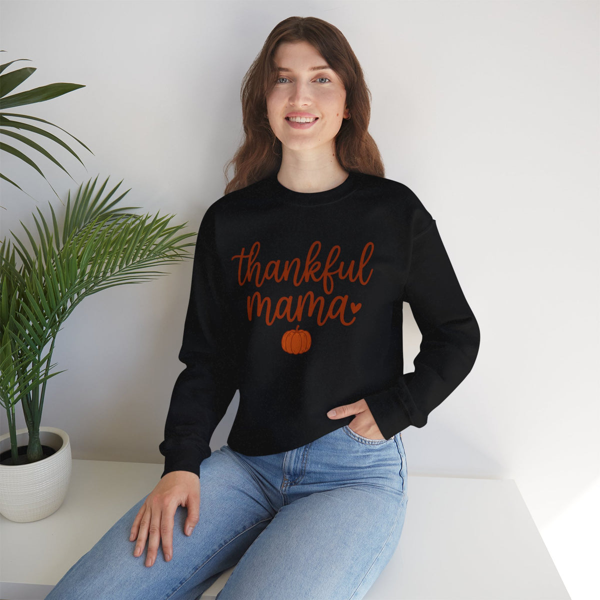 Thankful Mama sweatshirt | Thanksgiving fall pumpkin crewneck