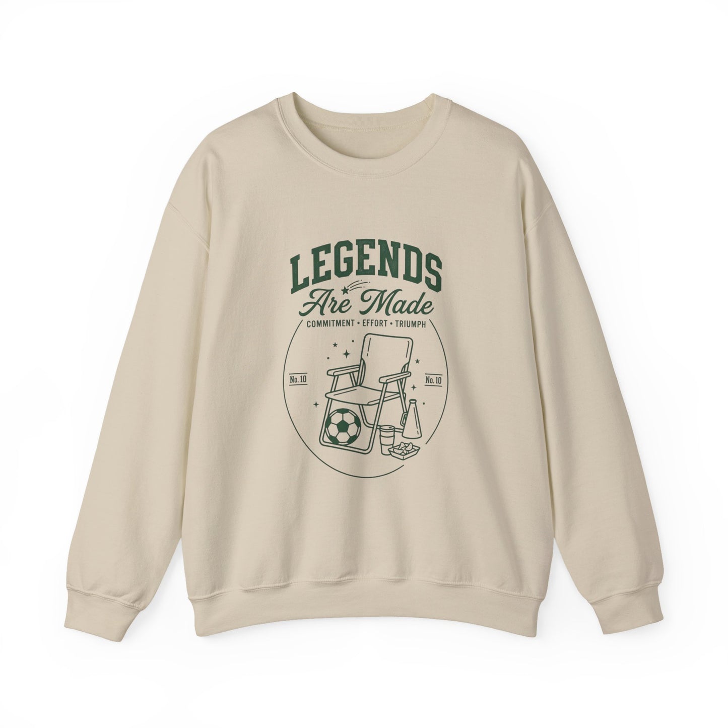 Legends Are Made Crewneck Sweatshirt | Soccer Club, Retro Sports Mom