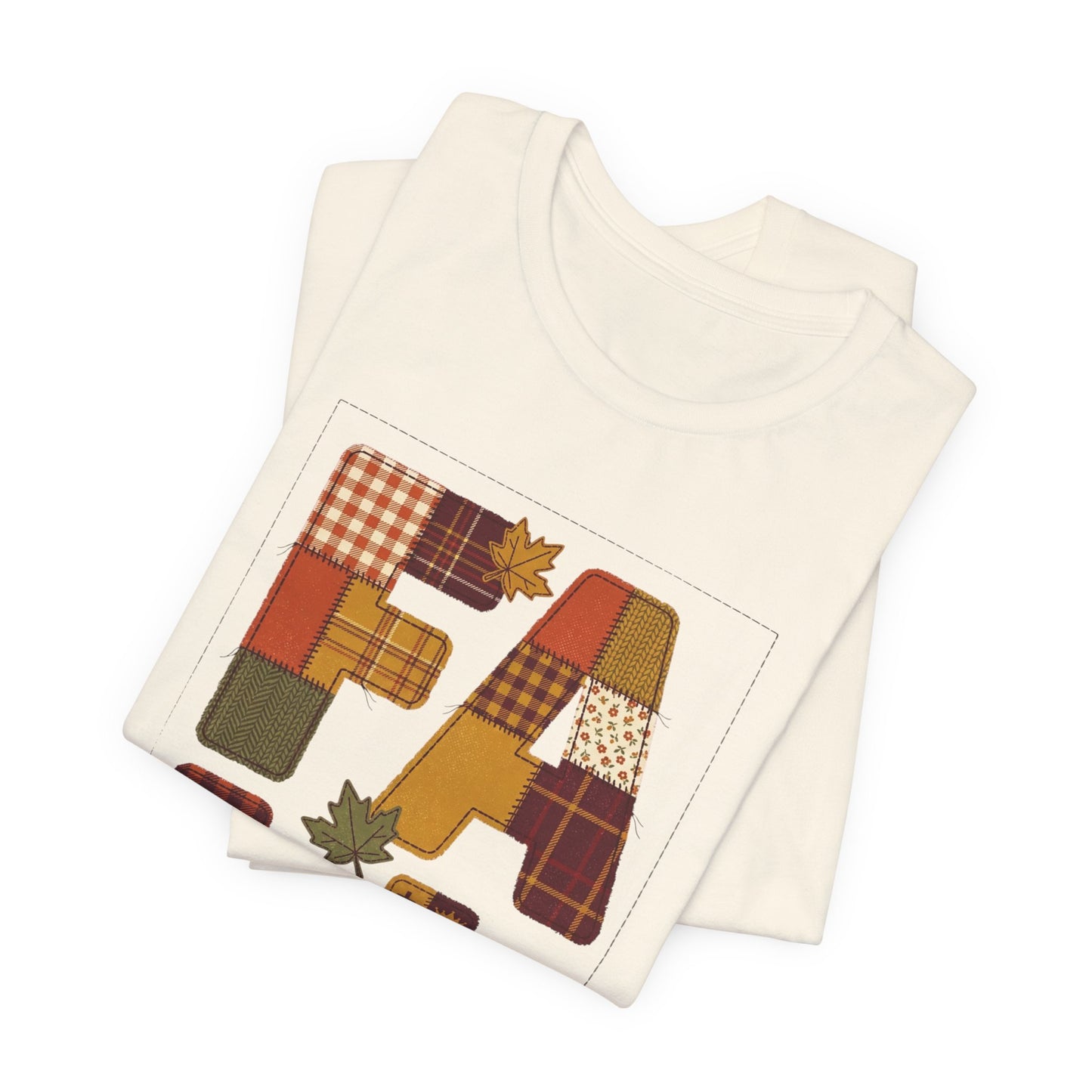 Fall Patchwork "Fall for Jesus" Tee | Thanksgiving, Autumn Leaves